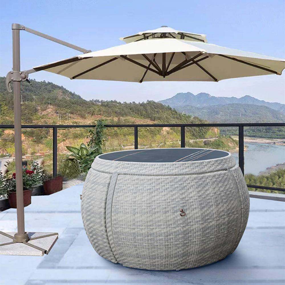 户外椅桌庭院组合露咨询客服休闲藤露天带伞防水台防晒别墅花园室