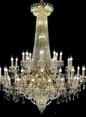 复欧式水晶大大灯挑高客厅吊灯奢华气式楼梯酒TD0128店大堂别墅轻