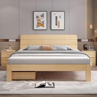 米9长的1农实木床村床木床1米5宽实木床1900mm总长120木cm实OVJ木床