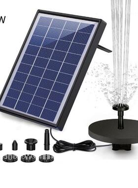 厂园家供5W太林阳能喷泉户外假山直流水景观WVU庭院喷泉微型喷泉