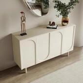 M02非对称款 餐G边柜奶油风餐2边柜斗柜轻茶水现代简约储物奢JZZ家