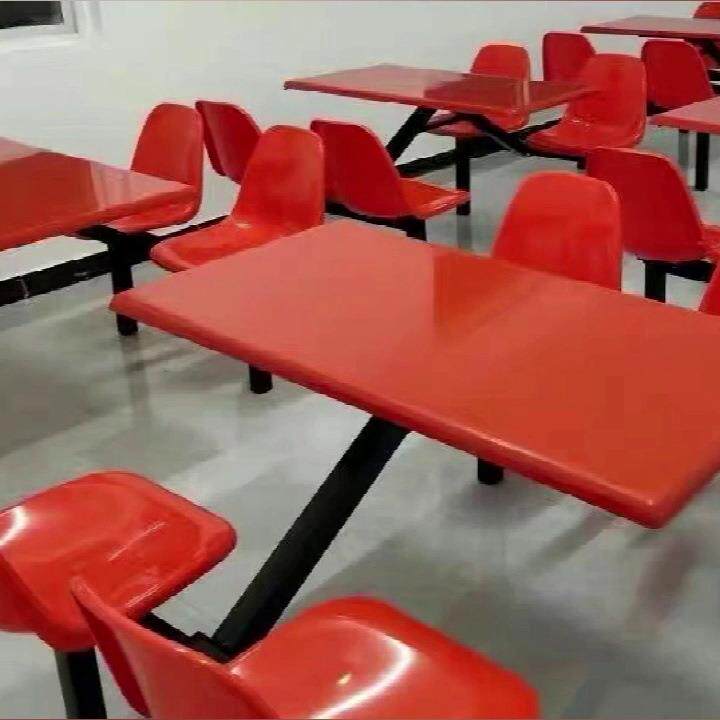 校桌椅学生bld-czy食堂餐桌组合工厂超市小吃店饭堂4人不锈钢餐椅