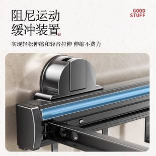 浴室盘隐形巾970架免打孔卫生间壁挂浴服巾置毛物吸架厕所放衣收