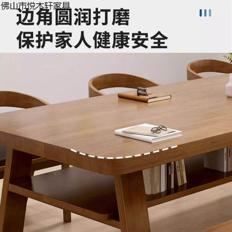 双层实木大桌用客厅双人学习桌工937子现代简约家电脑桌长阅读桌
