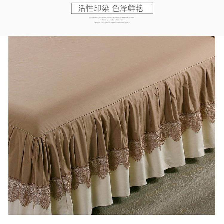 欧式棉床裙单床件床裙F9589TTT纯罩裙防滑床罩防尘罩单202式5年新,床上用品,床裙,淘宝优惠券,粉丝福利购,淘宝优惠卷