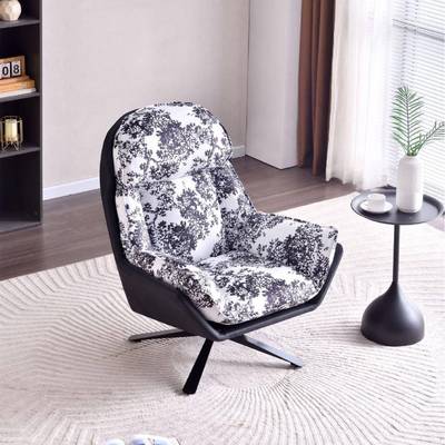 意式轻奢代单人壳沙发现椅旋转办计公室书房设师中SOQ古风蛋懒人