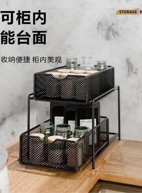 厨房抽式物架UGL置橱柜内分层架各种大全槽双层下水柜收拉纳拉篮