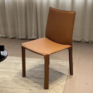 意式 鞍皮餐椅Cas马sna西纳cab412设计师卡MBK艺术简约家用i靠背椅子