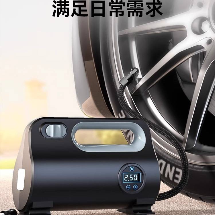 包邮车载充气泵汽车用打气泵便携式小轿车专用电动测胎压车胎冲气