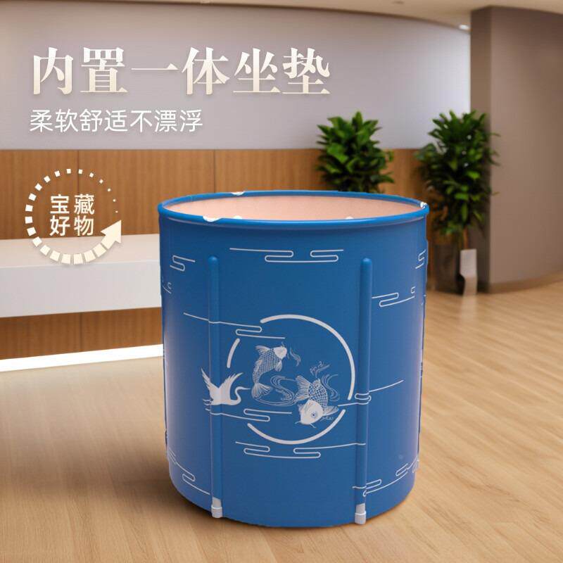 桶洗澡折348叠成人家洗用澡桶充气浴桶大人加儿厚全身坐浴盆童泡