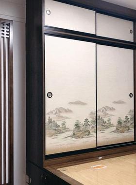 L大7唐日式福司玛门门彩绘门衣柜门和室门推拉平396开门榻榻米门