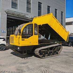 厂家直供履带运945输混车旋转货箱转卸料凝自卸土车全地旋形爬山