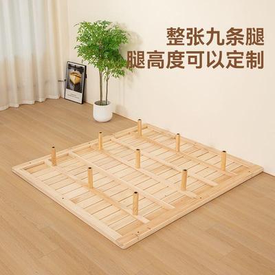 悬床头双人榻榻米现代简约架轻实子床床浮架奢床ZLJ全无木排骨杉木