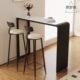 吧台桌阳台岩板吧台家用客厅沙发休闲迷你小吧桌隔断柜高脚长条桌