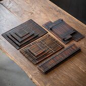 手工编织日式 竹排仿古干泡台小号茶台竹茶壶茶杯托盘茶垫功夫茶具