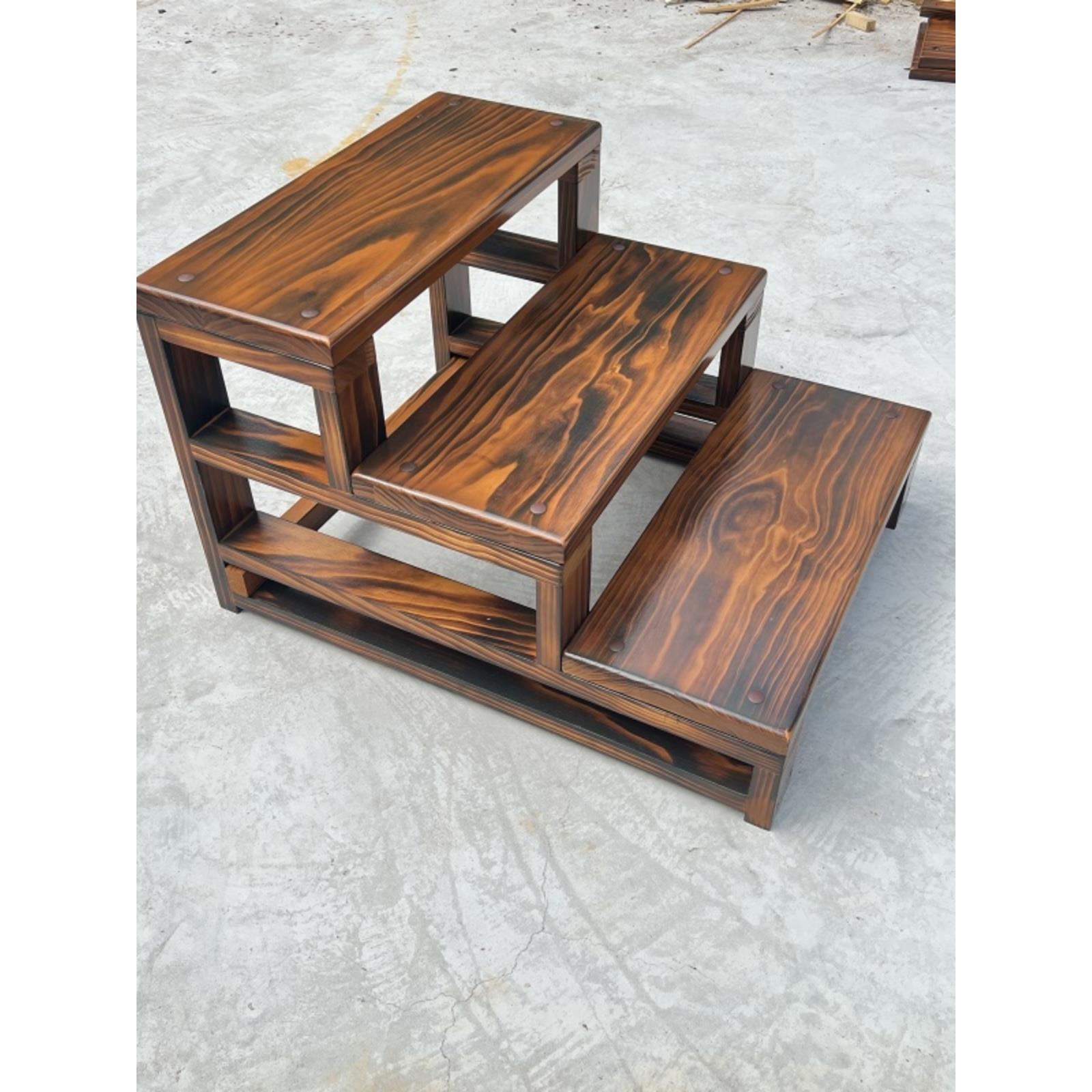 【可定做尺寸】新西兰松层增高架楼梯脚踏多层增高架阳台飘窗凳