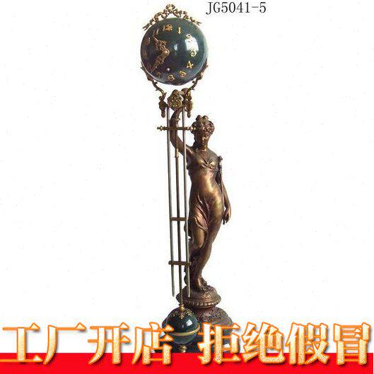 摇摆钟铸铜女士中型摇表|机械座钟|仿古机械欧式|客厅样板间装饰