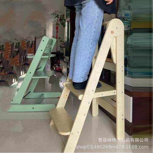 家厂凳直供宝宝实木学习塔折叠儿童洗手MS-042婴幼儿简约可洗漱脚