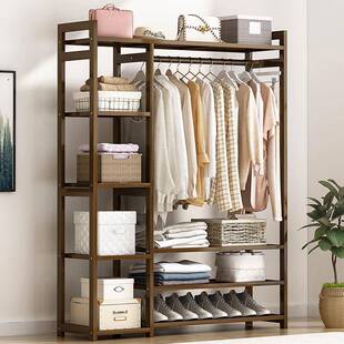 见详情竹艺佳衣柜简易组装衣架落收地纳架室柜子储物柜合柜组置物架卧厂