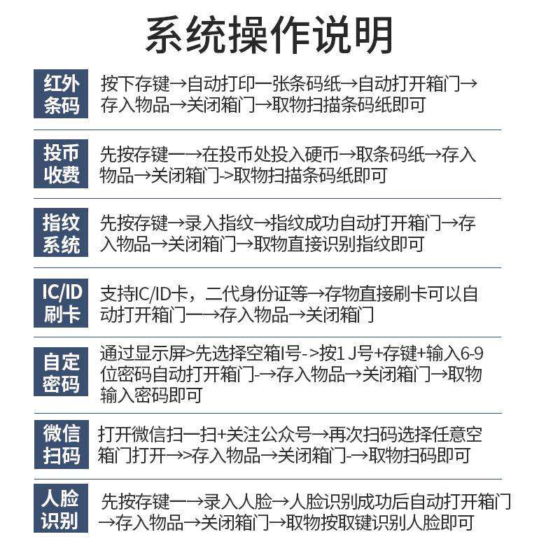 超码市存包柜条寄柜存柜商场提智能快ZNGKDG递柜自电子储物柜手机