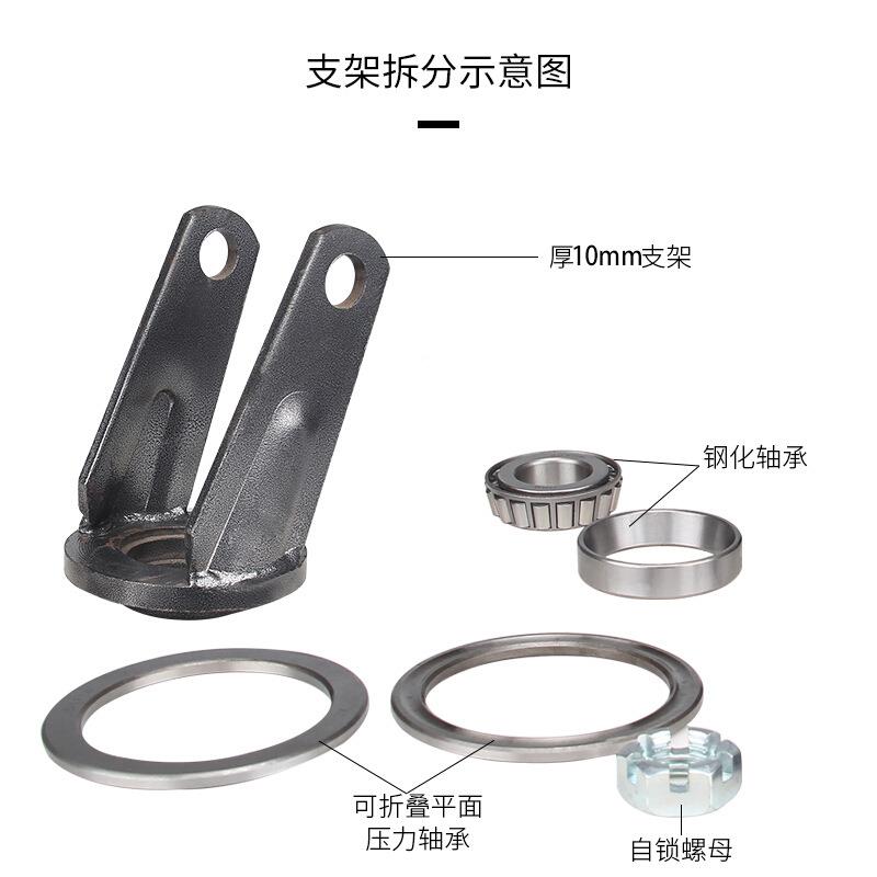 加重脚轮16寸15吨万6寸特重向轮u刹车轮重型p3吨寸聚氨酯承重12轮