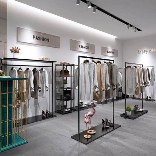 店约货架陈列架落地挂衣架展示简架黑色服收纳挂衣杆男dc885女装