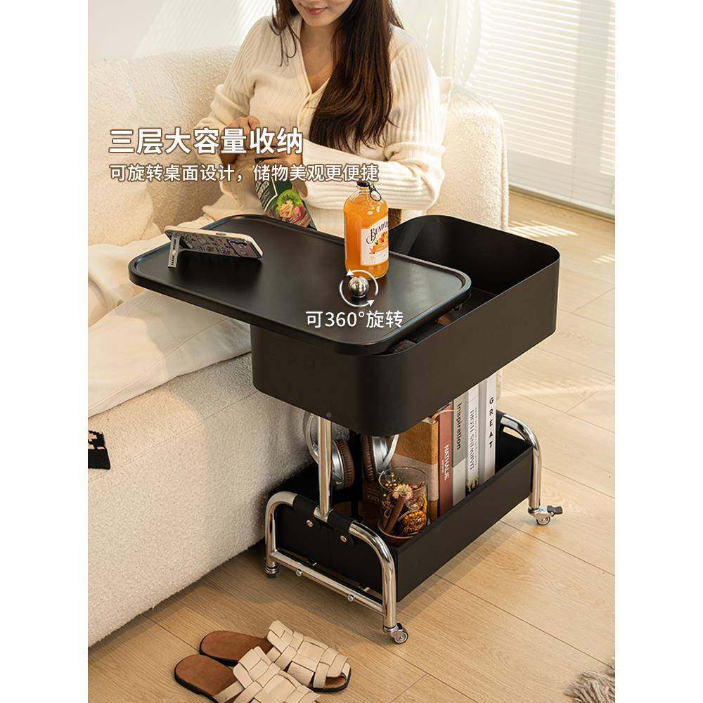 HXSJ2024推创意边简几可移动茶几现代约沙发边柜客厅小车置物架带,基础建材,脚轮/万向轮,淘宝优惠券,粉丝福利购,淘宝优惠卷