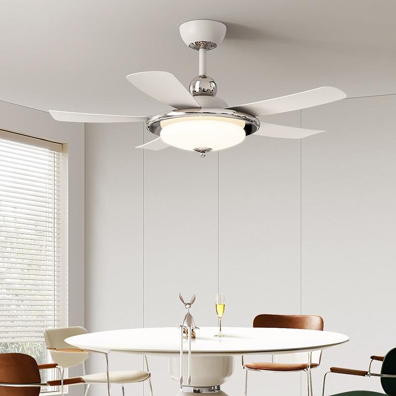 客厅吊灯大约风扇灯吊扇餐厅厅简现代奶1油风大风力2灯025年新款