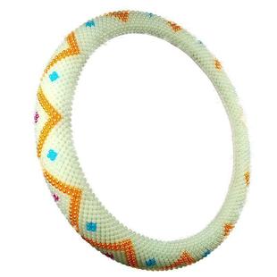 FiK汽车向方盘套夏季 碧玉夜向光珠904系列珠 子把套新汽车方盘套