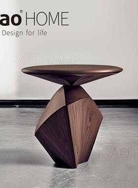 ida头o源工宜道30428家厂居原木茶几创意边几客厅样板间沙角发几茶几