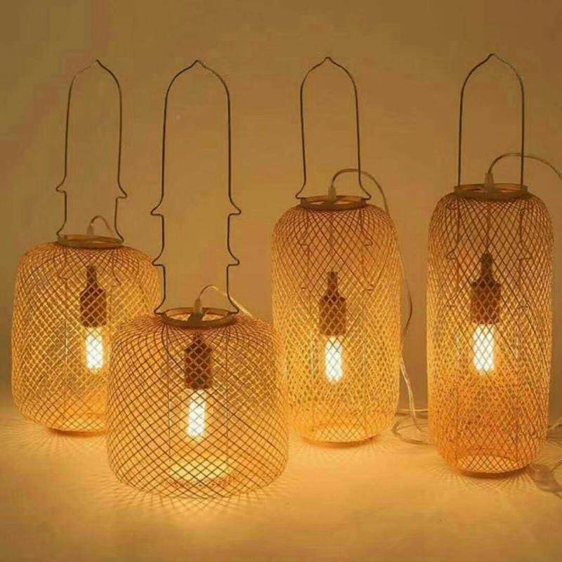 竹编YE471吊竹子灯笼灯古罩中式复餐厅家灯新款农乐餐厅灯工程竹,家装灯饰光源,智能吊灯,淘宝优惠券,粉丝福利购,淘宝优惠卷