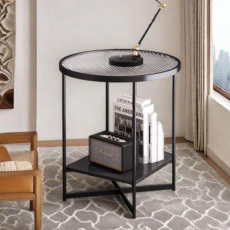 dm简约现代轻小奢圆桌户型茶SCK几厅家用艺台面铁小桌子阳台客创