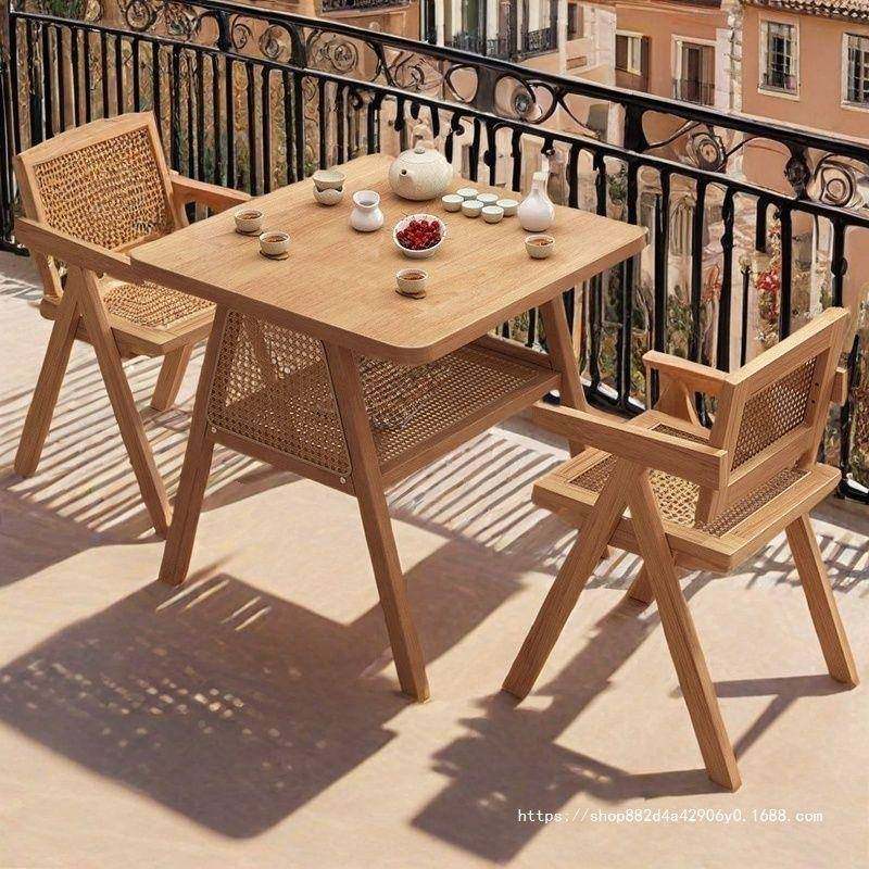 实木台茶桌组合简约洽闲谈桌椅网红阳一桌b995989两椅小户型休藤,商业/办公家具,商用藤编家具,淘宝优惠券,粉丝福利购,淘宝优惠卷
