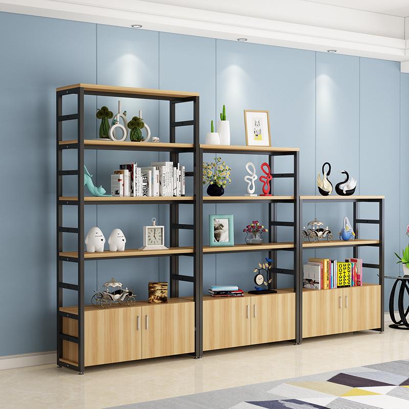 钢木货架多陈层置物架产示柜展子便利650店展示架组合列书柜品收