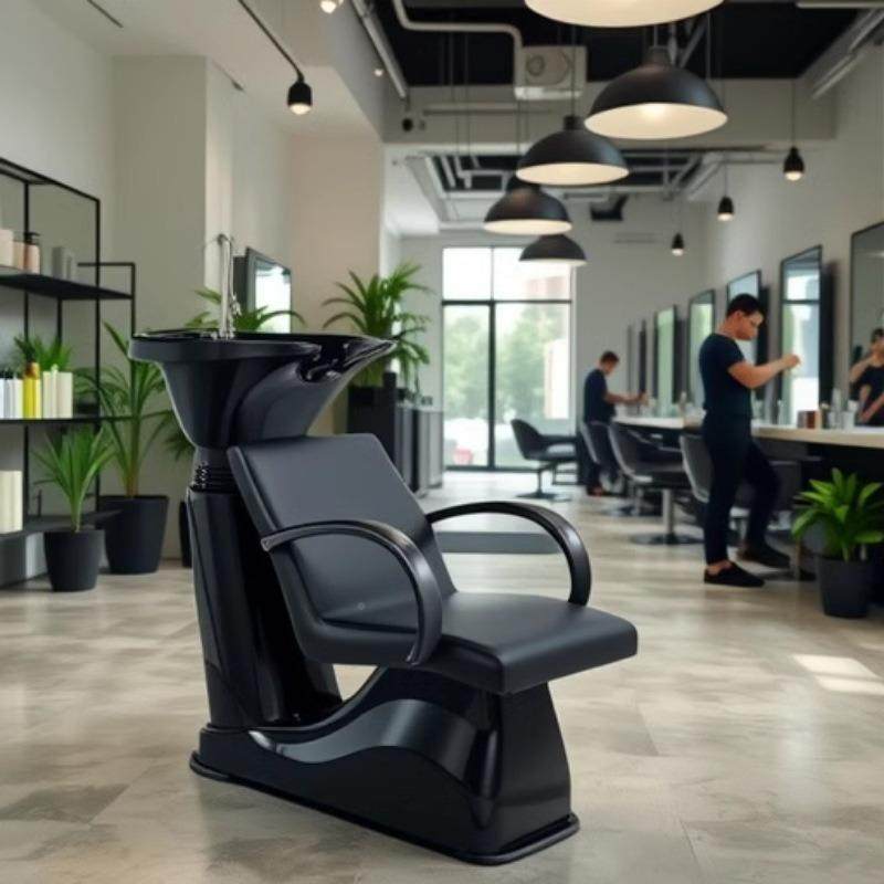 舒适轻便ABS耐压坐洗头椅塑洗头盆可式调节洗包头盆带料水配件装