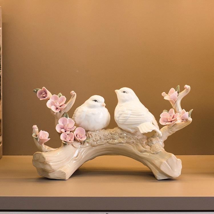 代简约陶瓷小鸟摆件柜家居桌客厅现酒软装饰品欧式60134981房间面