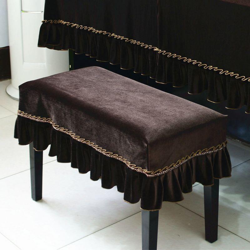 单双人升F97MSH89椅垫子简约现代加降厚丝绒钢琴凳全罩凳欧式琴防