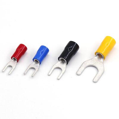 SV端箱子光986配线用配电端子叉形紫端子KSKF接线端子铜U伏L端子