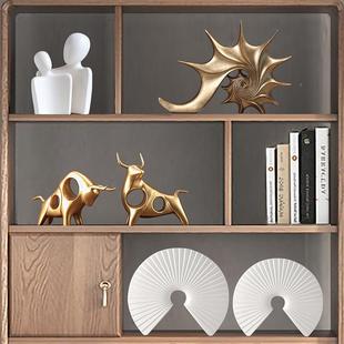 新中式创办意摆家居饰YA661475品装轻奢高档客厅酒柜玄件关书柜公