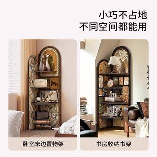 中古风落地摆件客厅电视柜434多旁边转角架柜古置物层复收纳