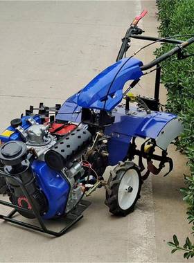 厂家油直柴四驱微耕销机十二马力果EAC园松土机农田犁地开沟机