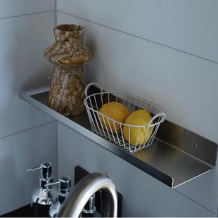 L不锈层钢置物架墙965上置物架上墙型浴壁室客厅厨房板挂式 隔板收