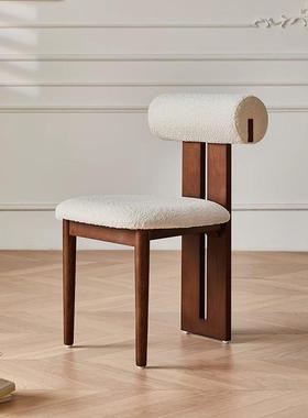 法师式复中古风蜡椅子家用全实木白河马DA-06椅餐椅设计椅子高靠