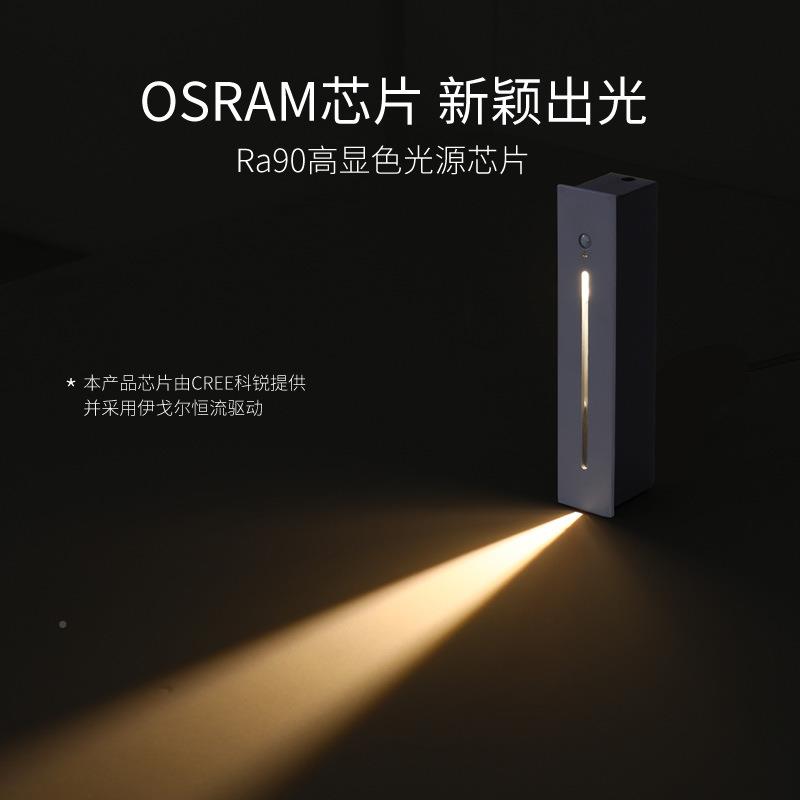 LED楼梯感应灯智能人A-12274体脚感应地灯嵌入式家用道墙踢脚角踏