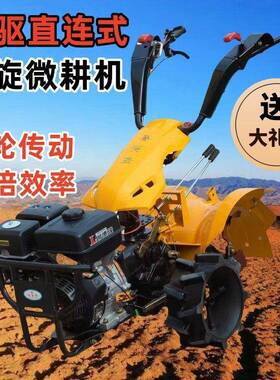 STD果园多功能型农用后地旋犁开沟耕地小厂油家四驱微耕机柴松土
