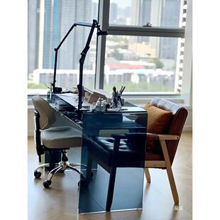 美桌椅套装美甲椅顾子客椅TOI中甲实木美古甲桌高感复古风沙发