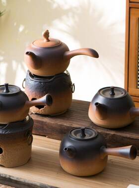 围炉煮茶陶烧水壶电陶炉煮茶明火壶炉壶F77MJM9S家用炭户外侧把壶