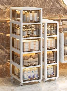 JJT安德国卫生间置物免装浴室厕所夹缝收纳柜洗手防间移动水架储