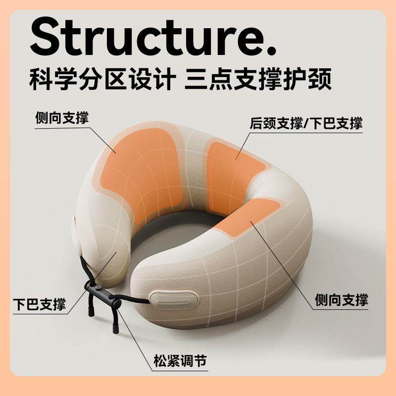 行脖枕颈飞枕机枕脖旅子头枕u形Fh(h(h($枕护颈枕便携收纳u