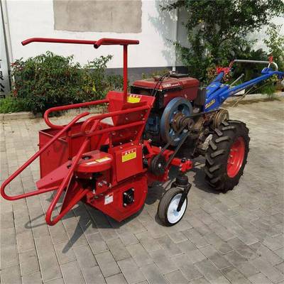 机家用小型手扶拖式拉RMJ机带玉米收获手一扶棒子带扒皮体收获机